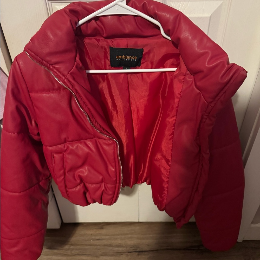 Ambiance Vibrant Red Puffer Jacket